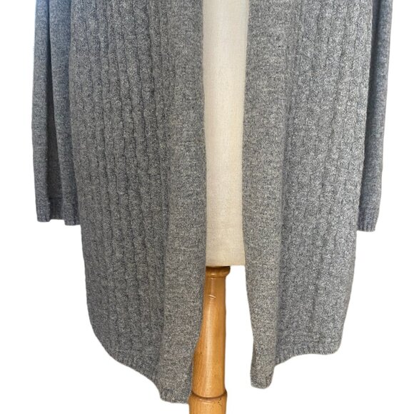 J Jill Cashmere Quiet Luxury Cardigan Gray Capsule Scandi Old Money Heritage-S - Picture 4 of 11
